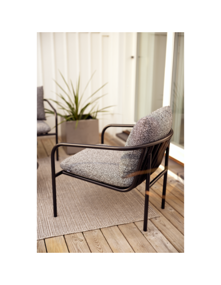 Sillón Exterior BENDT, Aluminio, Poliéster Reciclado / Negro - Brafab