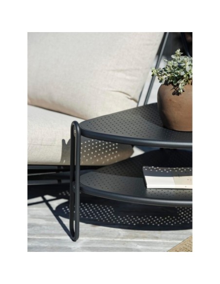 Sillón Exterior BLIXT, Aluminio, Olefina / Negro / Beige - Brafab