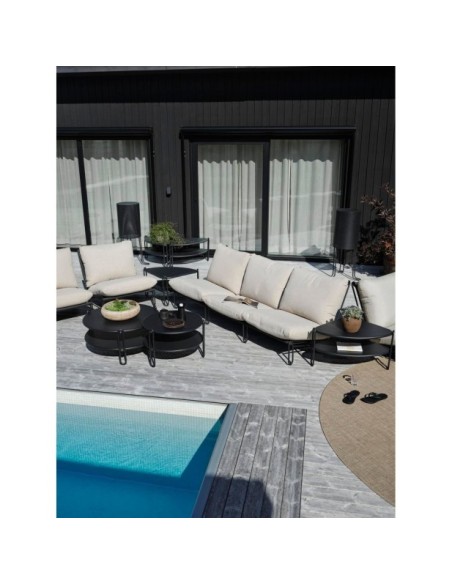 Sillón Exterior BLIXT, Aluminio, Olefina / Negro / Beige - Brafab