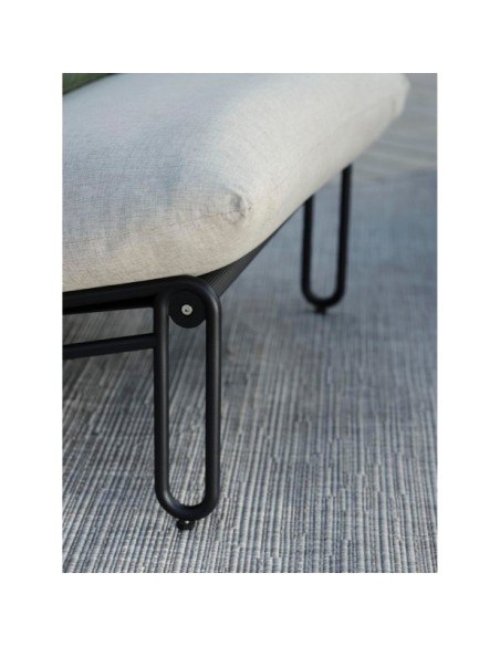 Sillón Exterior BLIXT, Aluminio, Olefina / Negro / Gris Cielo - Brafab