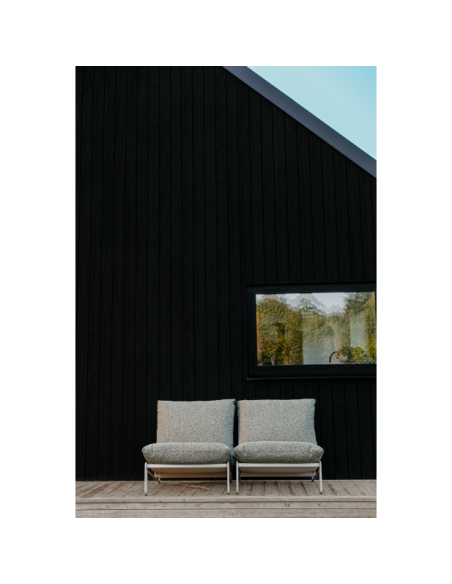 Sillón Exterior BLIXT, Aluminio, Poliéster Reciclado / Gris Claro / Verde - Brafab