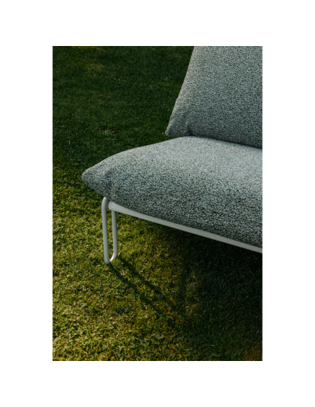 Sillón Exterior BLIXT, Aluminio, Poliéster Reciclado / Gris Claro / Verde - Brafab