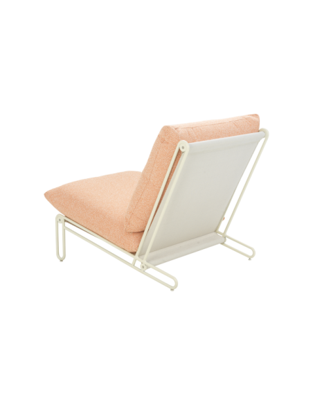 Sillón Exterior BLIXT, Aluminio, Poliéster Reciclado / Blanco Perla / Naranja - Brafab