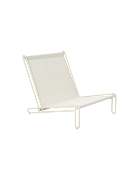 Sillón Exterior BLIXT, Aluminio, Poliéster Reciclado / Blanco Perla / Naranja - Brafab