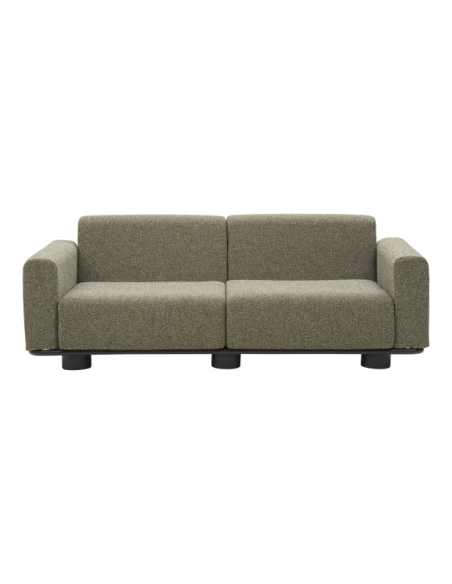 Sofá Exterior 2, Aluminio, Poliéster Reciclado / 5 Plazas BOLSTER, Antracita / Verde - Brafab