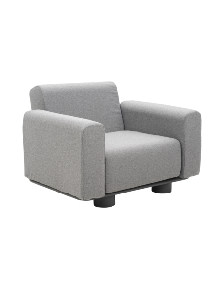 Sillón Exterior BOLSTER, Aluminio, Poliéster Reciclado / Antracita / Gris - Brafab