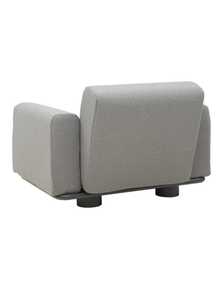 Sillón Exterior BOLSTER, Aluminio, Poliéster Reciclado / Antracita / Gris - Brafab