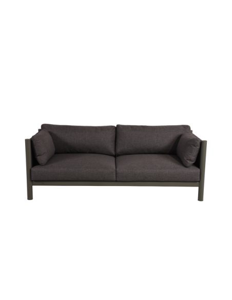 Sofá Exterior 2, Aluminio, Textilene, Olefina / 5 Plazas BRAD, Verde Nórdico / Gris Antracita - Brafab