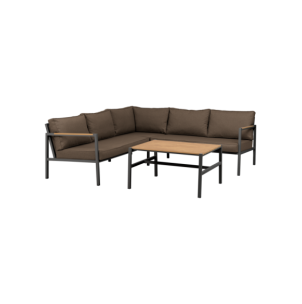 Set Sofá 214x214x81 cm y Mesa de Centro CAP, Aluminio,...