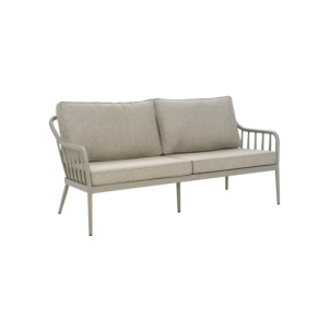 Sofá 3 Plazas Exterior COLEVILLE, Aluminio / Caqui /...