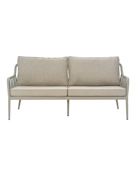 Sofá 3 Plazas Exterior COLEVILLE, Aluminio / Caqui / Beige - Brafab