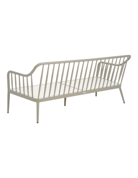 Sofá 3 Plazas Exterior COLEVILLE, Aluminio / Caqui / Beige - Brafab