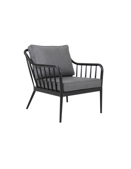 Sillón Exterior COLEVILLE, Aluminio, Olefina / Negro / Gris - Brafab