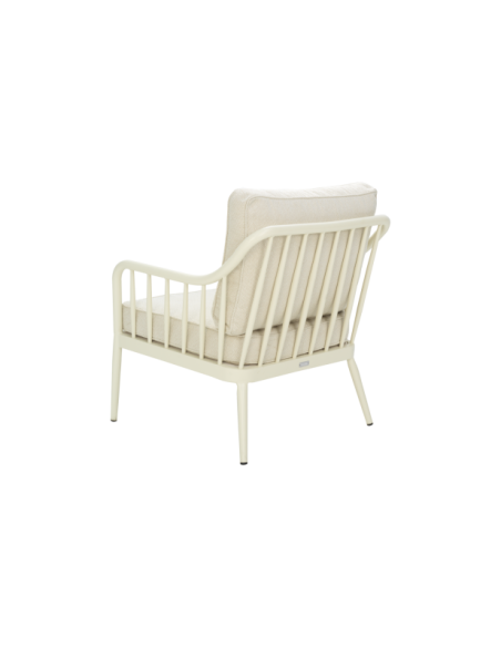 Sillón Exterior COLEVILLE, Aluminio / Blanco Perla / Beige - Brafab