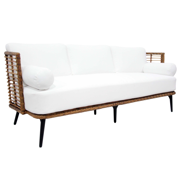 Sofá 3 Plazas Exterior COVELO, Ratán...