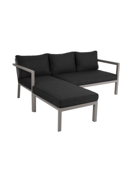 Sofá Cama Exterior DELIA, Aluminio, Olefina / Caqui / Negro - Brafab