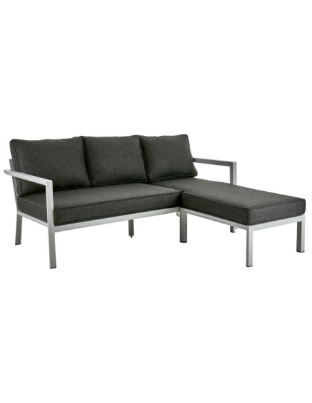 Sofá Cama Exterior DELIA, Aluminio, Olefina / Gris Claro / Negro - Brafab