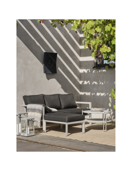 Sofá Cama Exterior DELIA, Aluminio, Olefina / Gris Claro / Negro - Brafab