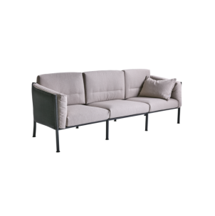Sofá 3 Plazas Exterior DELUX, Acero Inox, Textilene /...