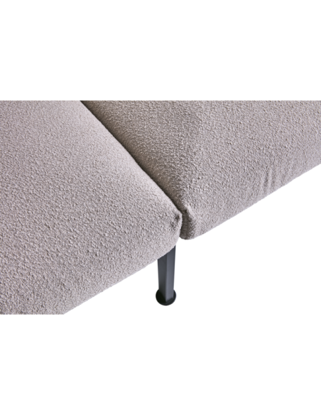 Sofá 3 Plazas Exterior DELUX, Acero Inox, Textilene / Negro / Beige - Brafab