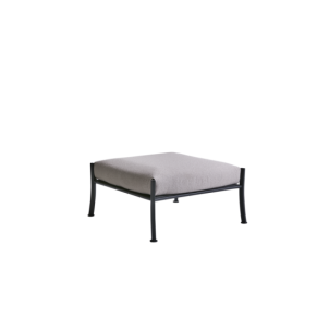 Puf Exterior DELUX, Acero Inox, Textilene / Negro / Beige...