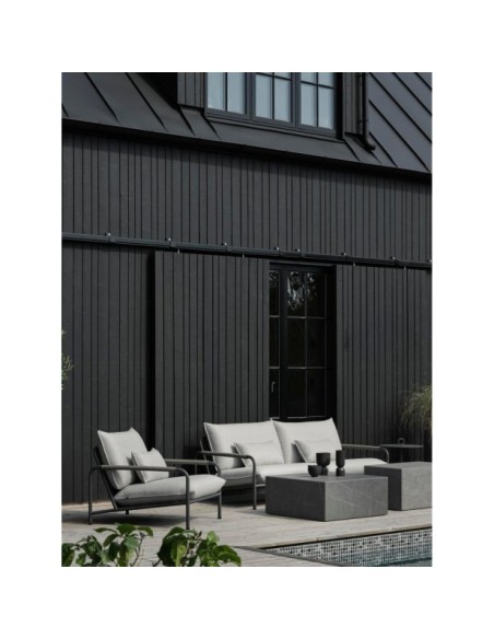 Sillón Exterior LERBERGET, Acero Inox, Acrílico / Antracita / Fresno - Brafab