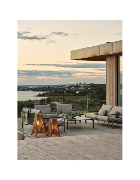 Sillón Exterior LERBERGET, Acero Inox, Acrílico / Verde Ceniza / Fresno - Brafab