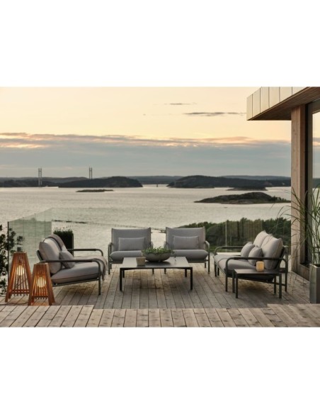 Sillón Exterior LERBERGET, Acero Inox, Acrílico / Verde Ceniza / Fresno - Brafab