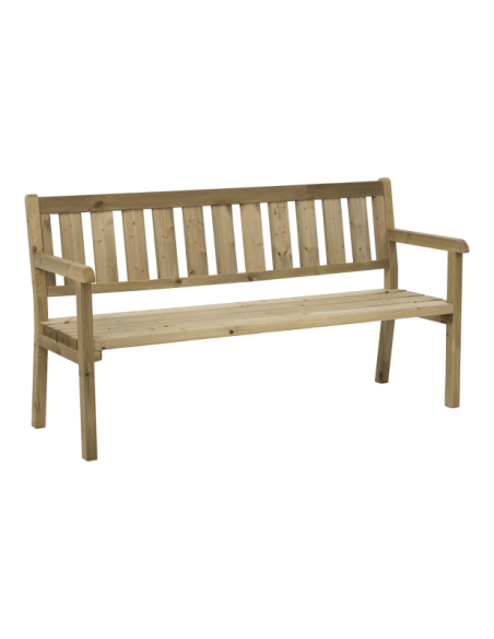 Sofá 3 Plazas Exterior LINDERUD, Madera de Pino / Verde - Brafab