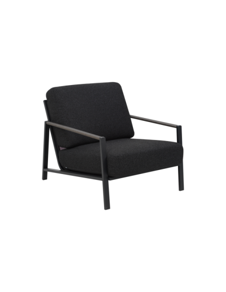 Sillón Exterior LYRA, Acero Inox, Poliéster Reciclado / Negro - Brafab