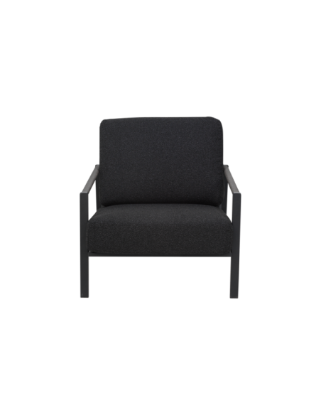 Sillón Exterior LYRA, Acero Inox, Poliéster Reciclado / Negro - Brafab