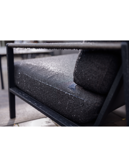 Sillón Exterior LYRA, Acero Inox, Poliéster Reciclado / Negro - Brafab