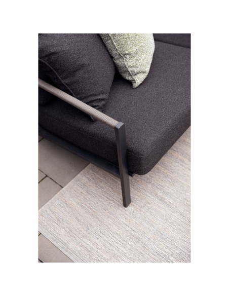 Sillón Exterior LYRA, Acero Inox, Poliéster Reciclado / Negro - Brafab