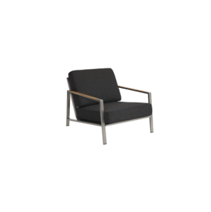 Sillón Exterior NAOS, Acero Inox, Madera de Teca FSC™ /...