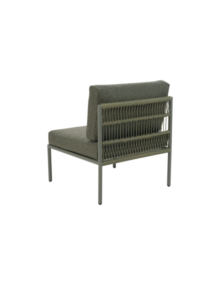 Moódulo Central Sofá Exterior RENO, Aluminio, Poliéster Reciclado / Verde / Aguacate Crudo - Brafab