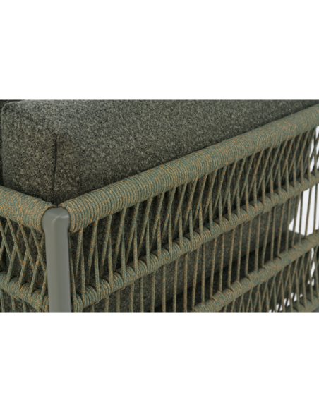 Módulo Esquina Sofá Exterior RENO, Aluminio, Poliéster Reciclado / Verde Nórdico / Aguacate Crudo - Brafab