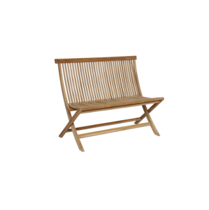 Sofá 2 Plazas Exterior TURIN, Madera de Teca / Natural -...