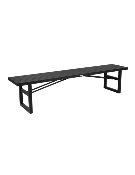 Banco Exterior VEVI, Aluminio / Negro - Brafab