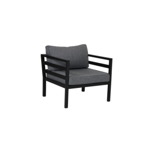 Sillón Exterior WELDON, Aluminio, Olefina / Negro / Gris...