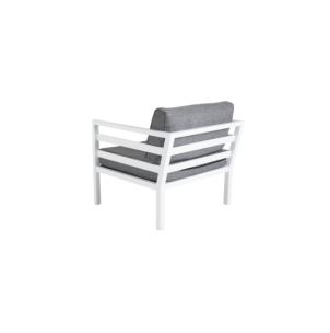 Sillón Exterior WELDON, Aluminio, Olefina / Blanco / Gris... 2