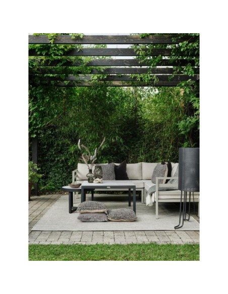 Sofá Esquinero Exterior WELDON 226x226x82 cm, Aluminio, Olefina / Caqui / Arena - Brafab