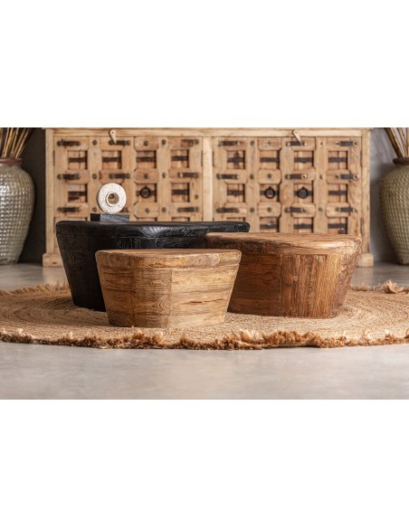 Mesa de Centro LESTANS 70x60 cm, Teca Marrón - Vical