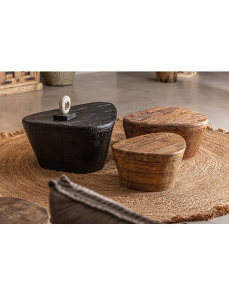 Mesa de Centro LESTANS 70x60 cm, Teca Marrón - Vical