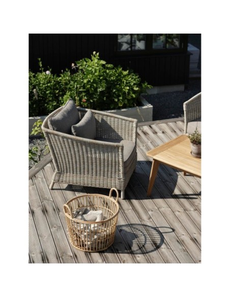 Sillón Exterior ASTER con Cojín, Ratán Sintético / Beige - Brafab