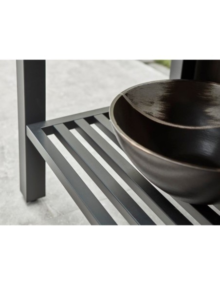 Cocina Exterior BELLAC Grifo + Fregadero, Negro / Gris - Brafab