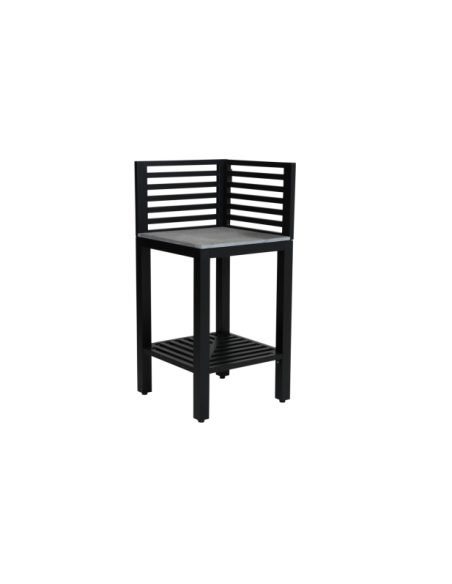 Cocina Exterior BELLAC, Módulo Esquina, Negro / Gris - Brafab