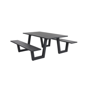 Set de Picnic (Mesa + 2 Bancos) BOLID, Aluminio Gris...