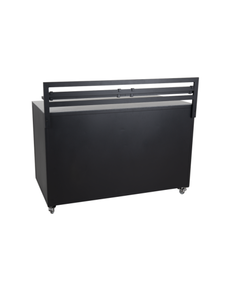 Cocina Exterior FORNAX Encimera Grande, Aluminio / Teca Natural / Negro - Brafab