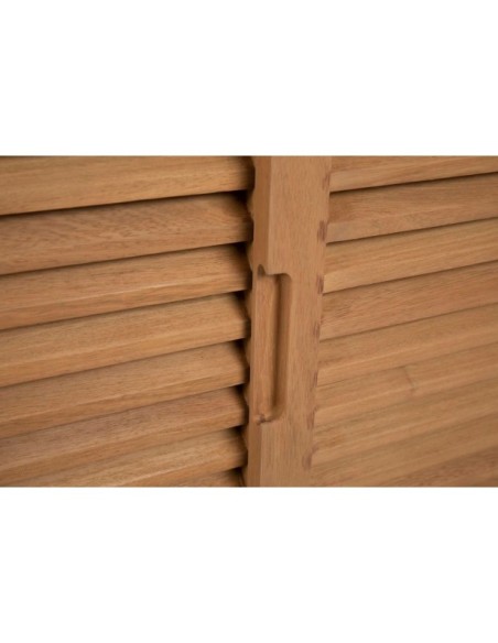 Cocina Exterior FORNAX Encimera Grande, Aluminio / Teca Natural / Negro - Brafab