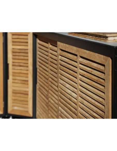 Cocina Exterior FORNAX Módulo Esquina, Aluminio / Teca Natural / Negro - Brafab